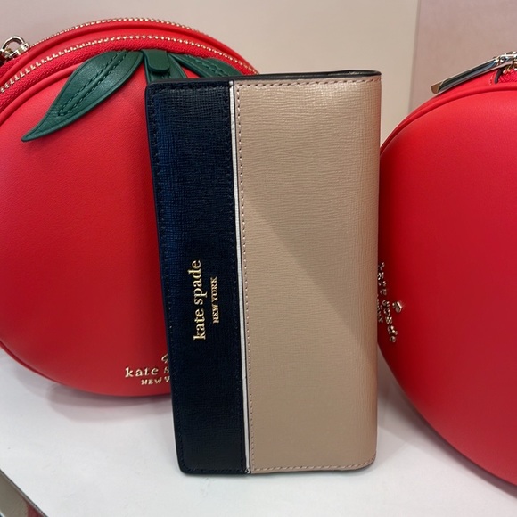 Kate Spade Morgan Colorblocked Slim Bifold Wallet 
Cafe Mocha 
NWT - Picture 7 of 16